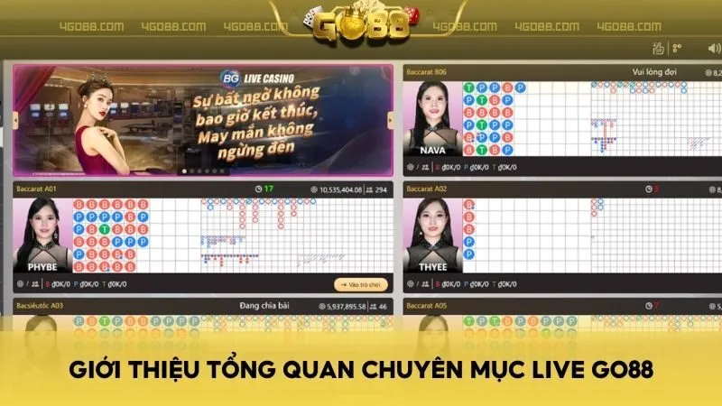 Giới thiệu tổng quan chuyên mục Live GO88